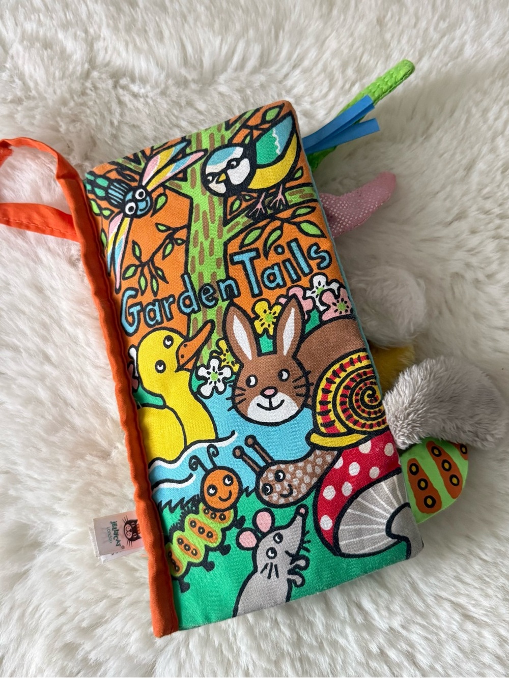 Jellycat Soft Cloth Crinkle Book Garden Tails